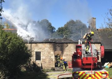 Plouaret. Une maison entièrement détruite par le feu